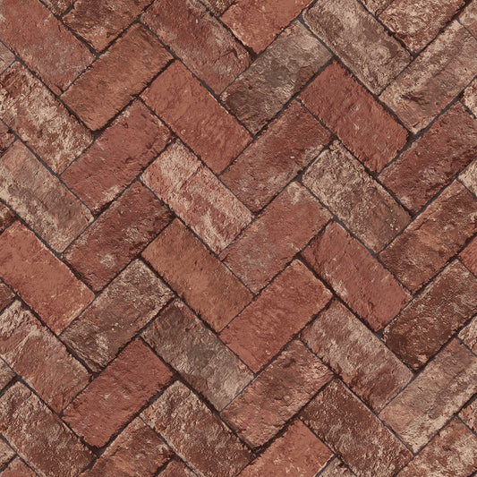 Just Kitchens Herringbone Brick Wallpaper - Red - Galerie - G45424Wallpaper199