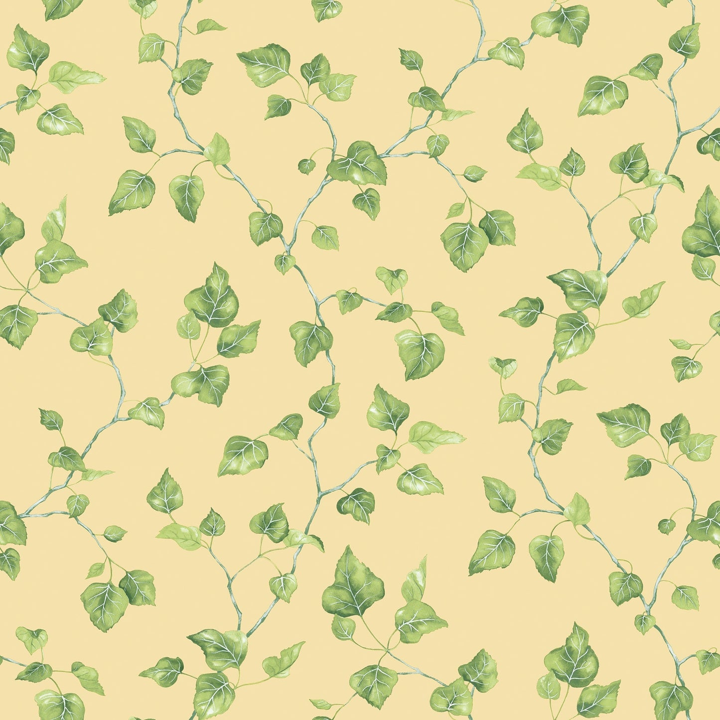 Just Kitchens Ivy Wallpaper - Yellow / Green - Galerie - G45430Wallpaper199