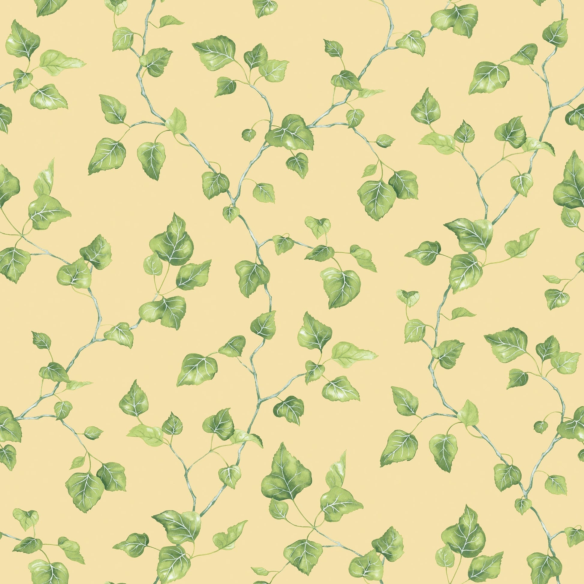 Just Kitchens Ivy Wallpaper - Yellow / Green - Galerie - G45430Wallpaper199