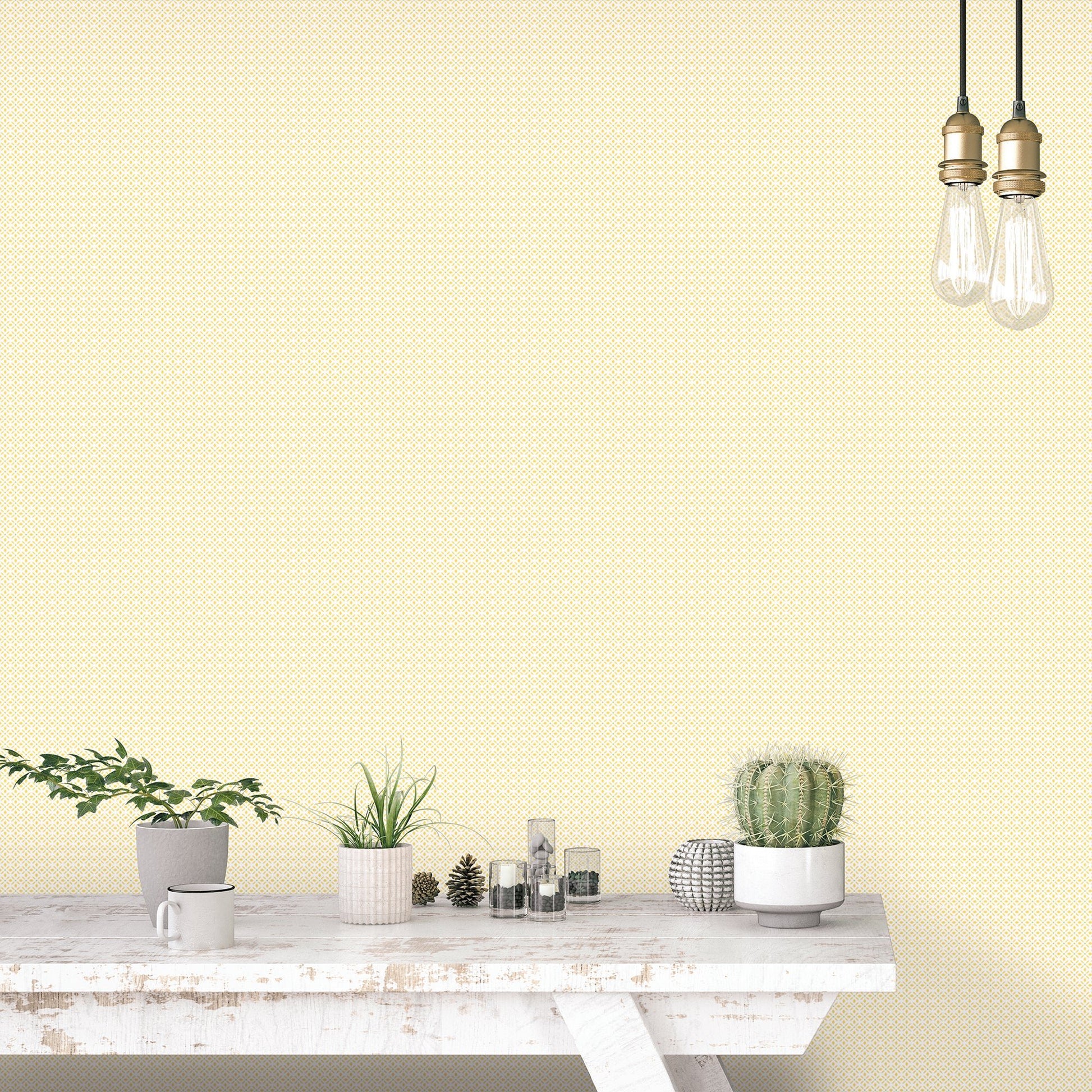 Just Kitchens Leaf Dot Spot Wallpaper - Yellow / Green - Galerie - G45432Wallpaper199