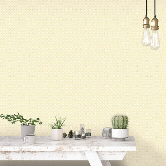 Just Kitchens Leaf Dot Spot Wallpaper - Yellow / Green - Galerie - G45432Wallpaper199