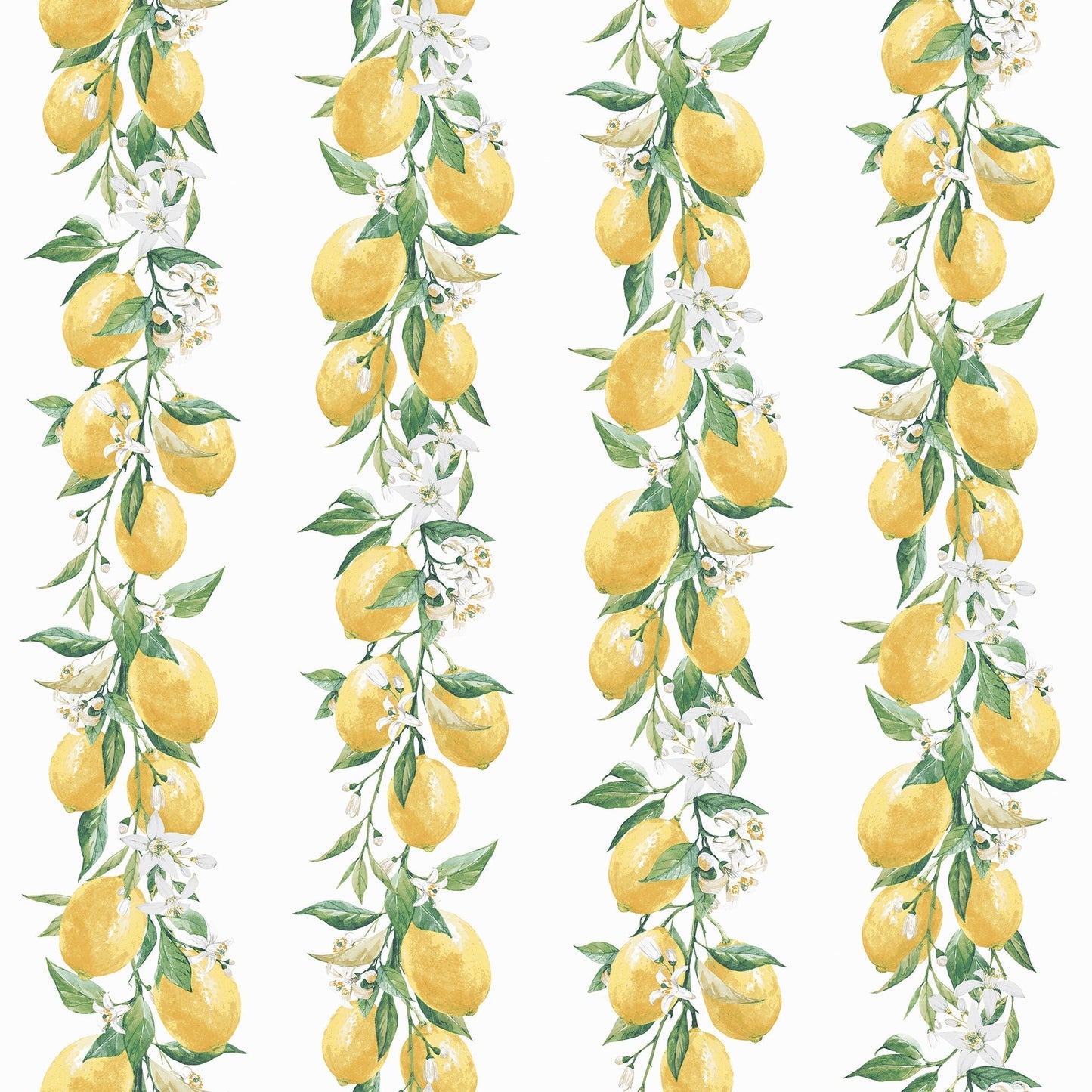 Just Kitchens Lemon Stripe Wallpaper - Yellow / White / Green - Galerie - G45441Wallpaper199