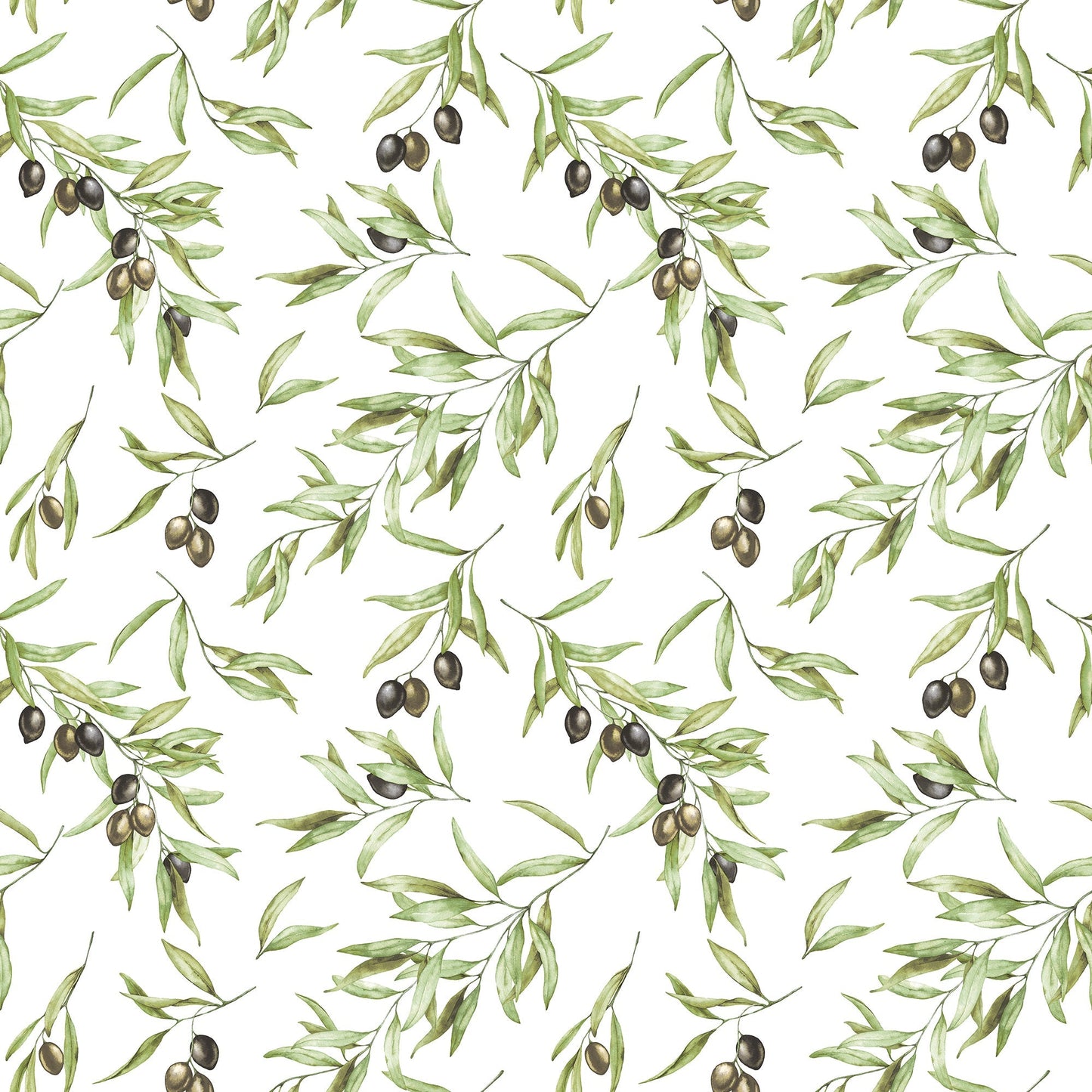 Just Kitchens Olive Drupe Wallpaper - Green / Black / White - Galerie - G45450Wallpaper199