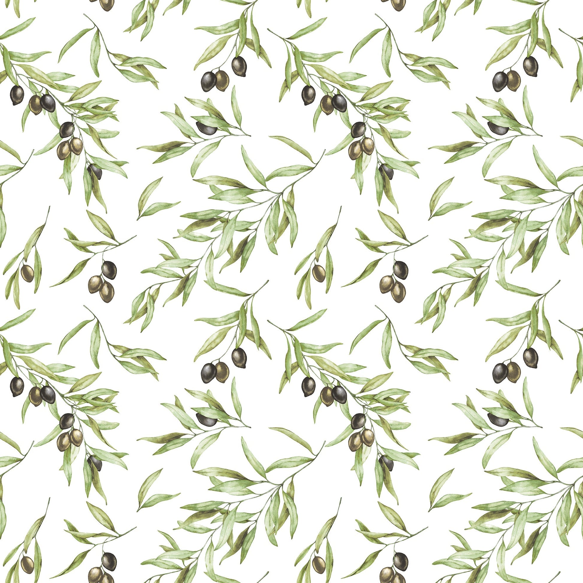 Just Kitchens Olive Drupe Wallpaper - Green / Black / White - Galerie - G45450Wallpaper199