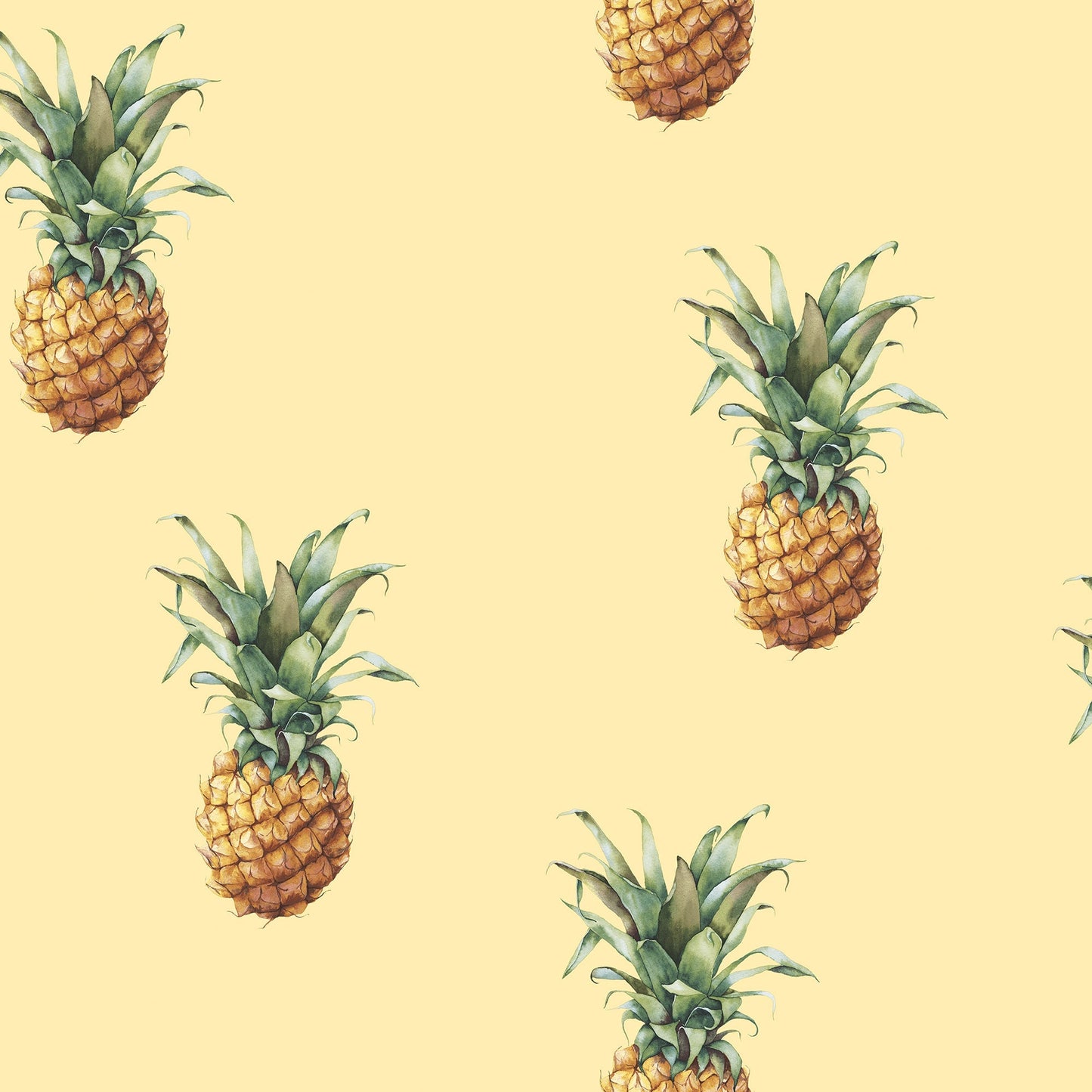 Just Kitchens Pineapples Wallpaper - Yellow - Galerie - G45452Wallpaper199