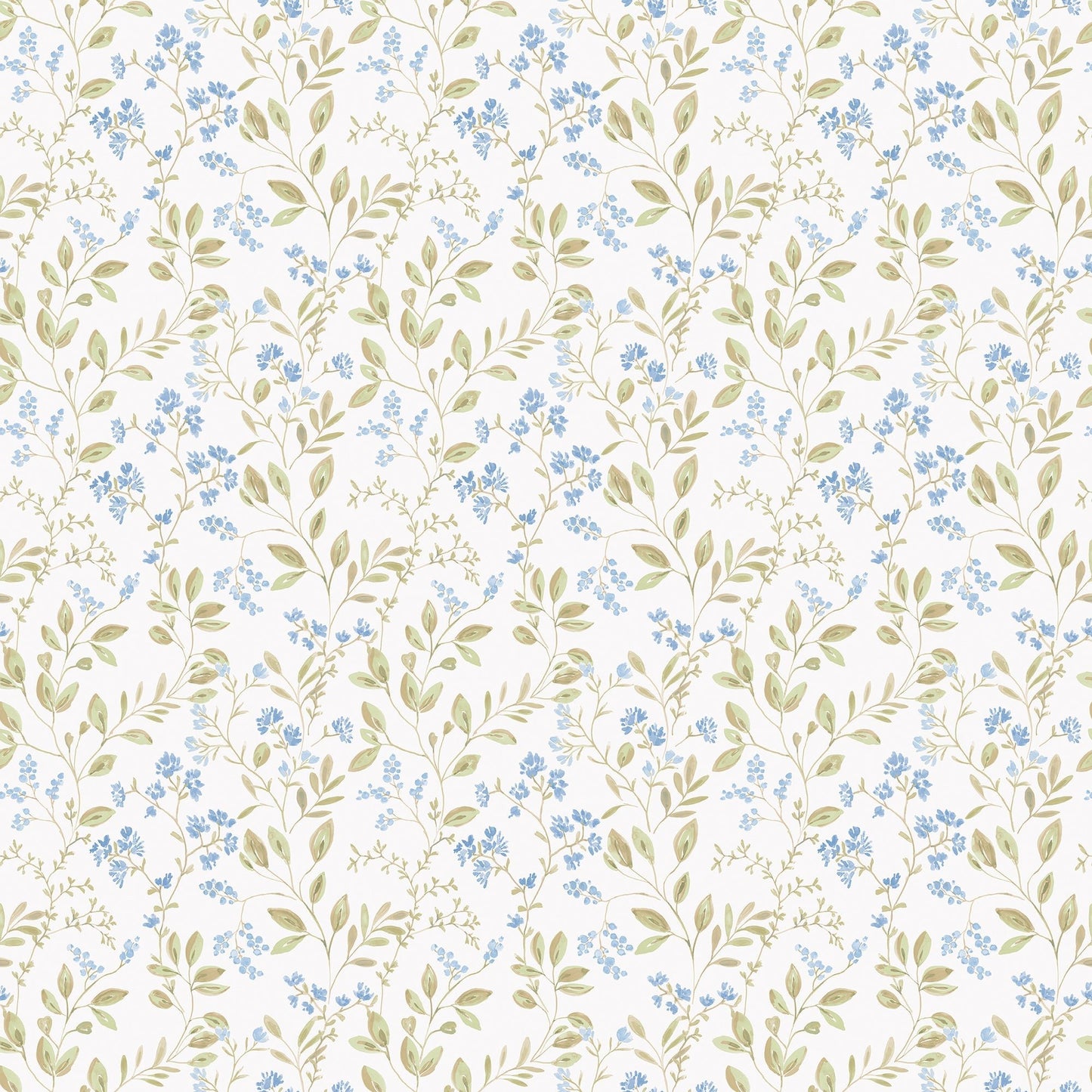 Just Kitchens Spring Leaf Trail Wallpaper - Blue / Green - Galerie - G45455Wallpaper199