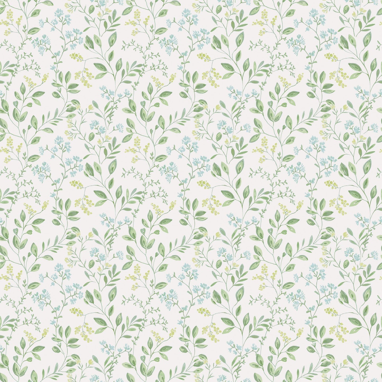 Just Kitchens Spring Leaf Trail Wallpaper - Green / Blue - Galerie - G45457Wallpaper199