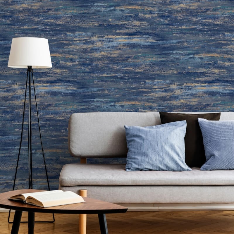 Kaleidoscope Concrete Effect Metallic Wallpaper - Navy - Grandeco - A68102Wallpaper199