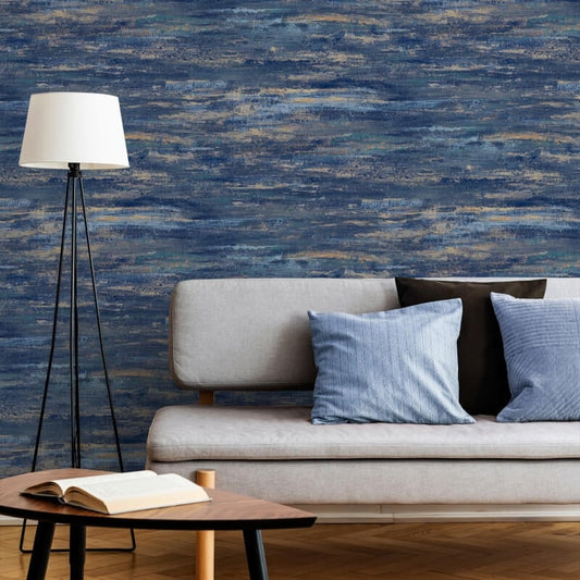 Kaleidoscope Concrete Effect Metallic Wallpaper - Navy - Grandeco - A68102Wallpaper199