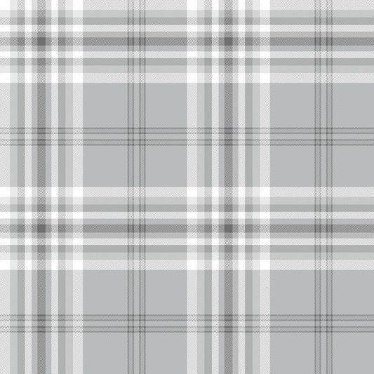 Kelso Check Wallpaper - Light Grey - Catherine Lansfield - 165521Wallpaper199