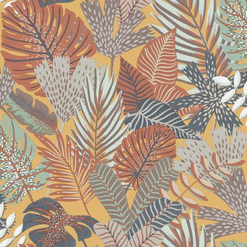 Khasi Jungle Wallpaper - Ochre Multi - Muriva - M36902Wallpaper199