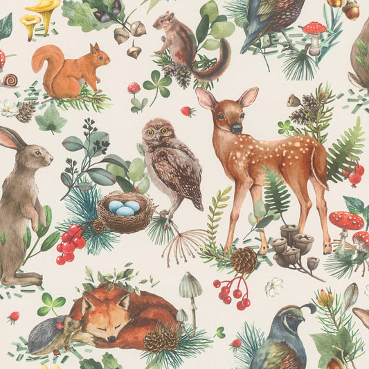 Kids World Forest Walk Wallpaper - Neutral Multi - Rasch - 300321Wallpaper199