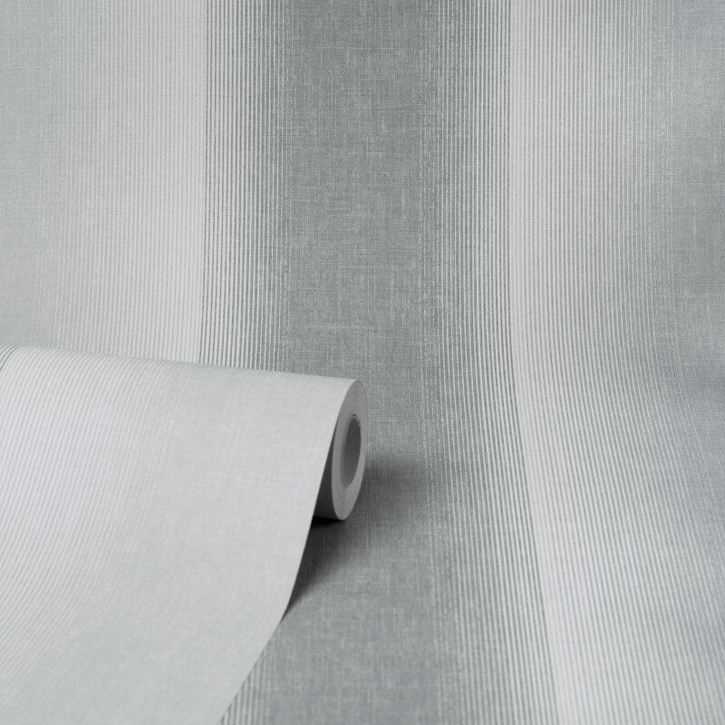 Kirby Ombre Stripe Wallpaper - Charcoal/Grey - Crown - M1643Wallpaper199