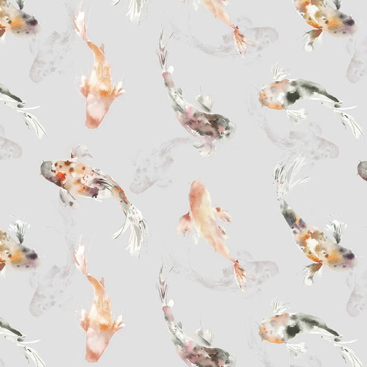 Koi Carp Wallpaper - Amber - Voyage Maison - KOICARP/WPO/AMBWallpaper199