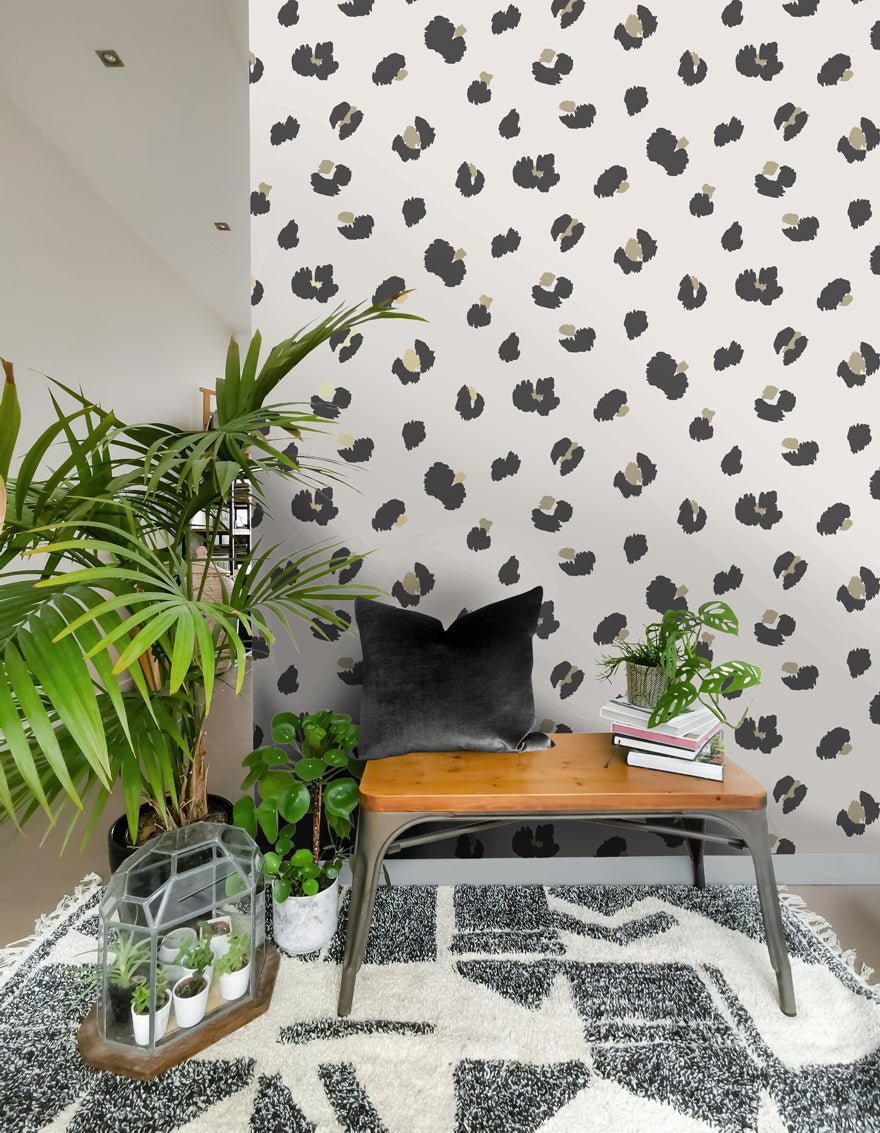 Large Leopard Spot Wallpaper - Cream - Holden Décor - 13032Wallpaper199
