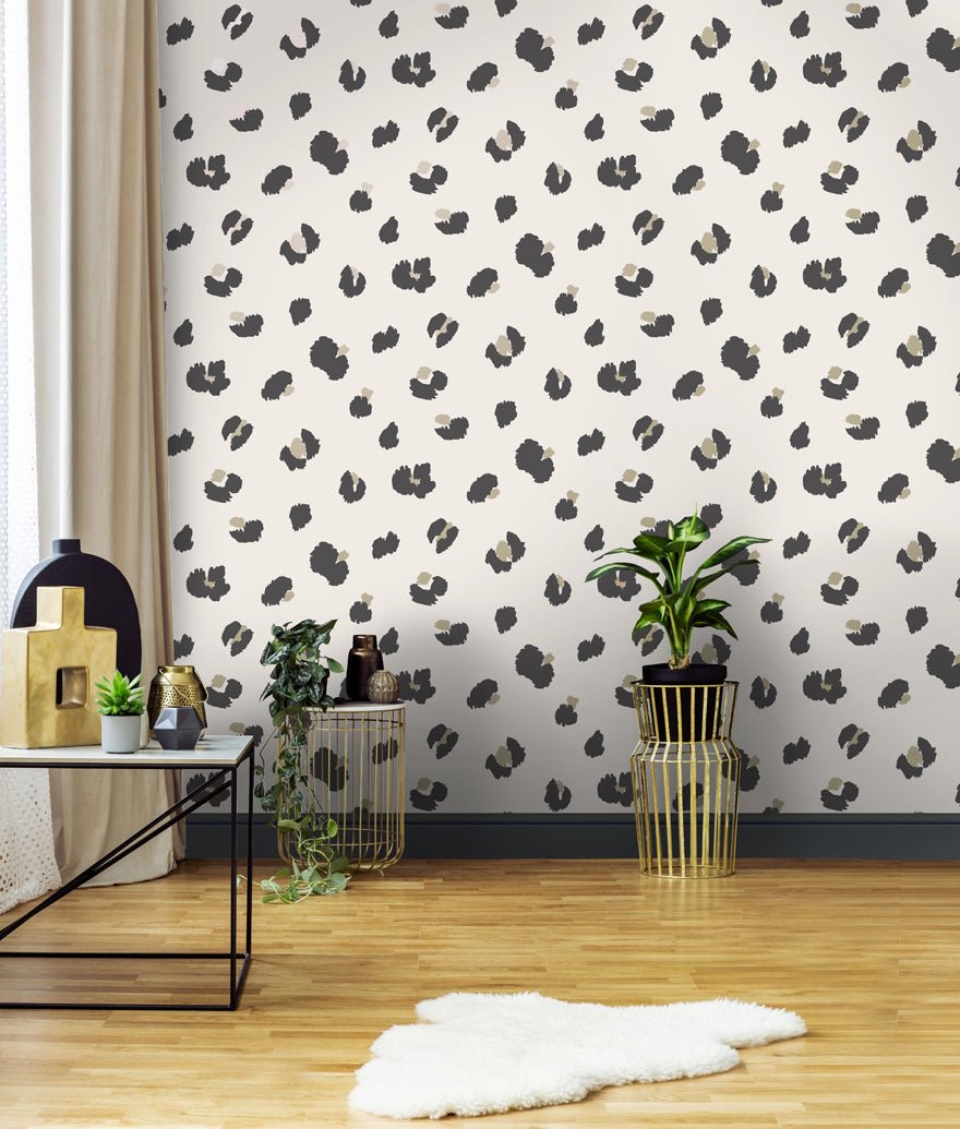 Large Leopard Spot Wallpaper - Cream - Holden Décor - 13032Wallpaper199