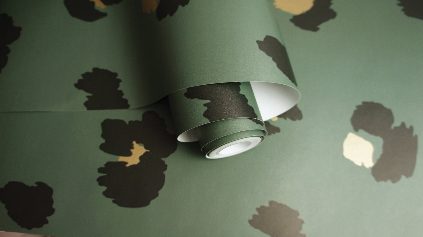 Large Leopard Spot Wallpaper - Green - Holden Décor - 13033Wallpaper199