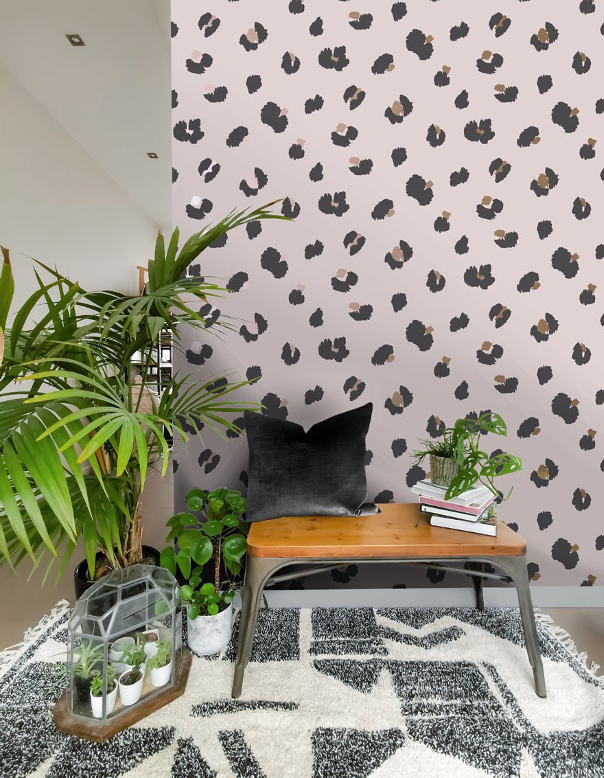 Large Leopard Spot Wallpaper - Pink - Holden Décor - 13031Wallpaper199