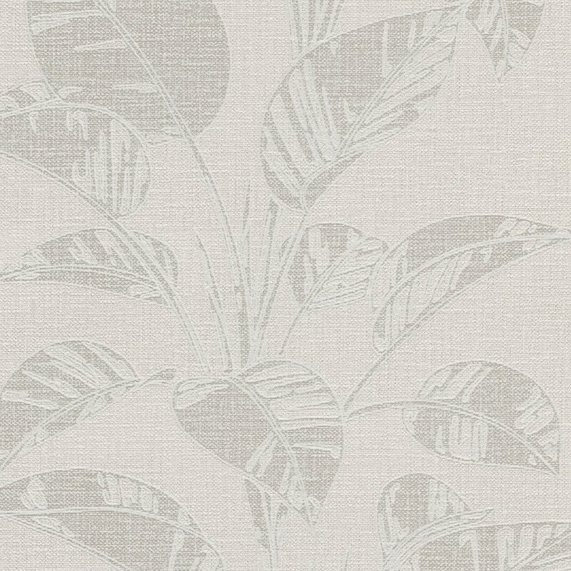 Largo Leaf Metallic Wallpaper - Beige - Erismann - 10459 - 02Wallpaper199