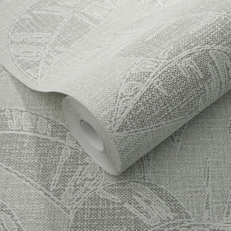 Largo Leaf Metallic Wallpaper - Olive - Erismann - 10459 - 24Wallpaper199