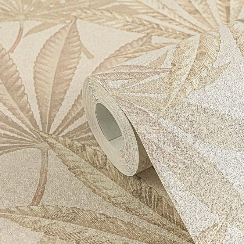 Layered Palm Leaves Wallpaper - Cream/Beige - Michalsky Living - 39984-3Wallpaper199
