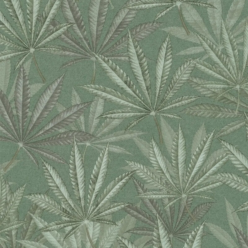 Layered Palm Leaves Wallpaper - Green - Michalsky Living - 39984-1Wallpaper199