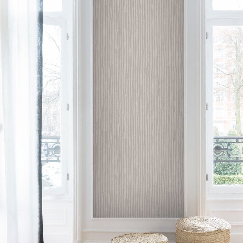 Level One Textured Stripes Metallic Wallpaper - Dark Beige - SK Filson - LV1102Wallpaper199