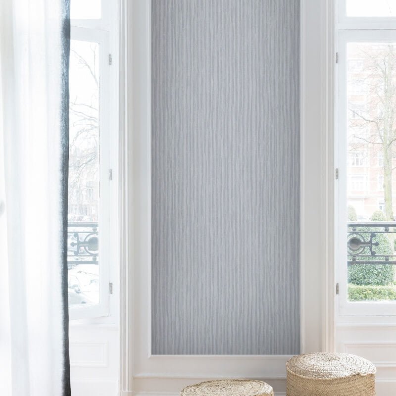 Level One Textured Stripes Metallic Wallpaper - Grey - SK Filson - LV1103Wallpaper199
