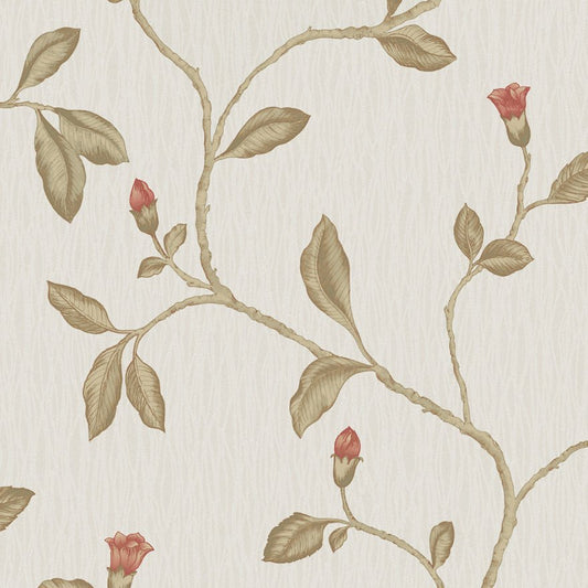 Lia Cotton Wallpaper - Red - Holden Décor - 35173Wallpaper199