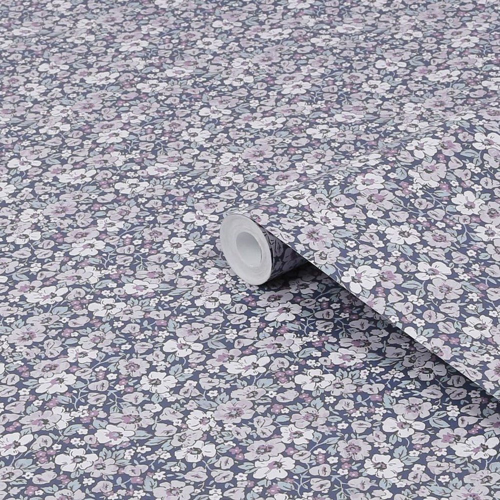 Libby Wallpaper - Purple - Laura Ashley - 119867Wallpaper199