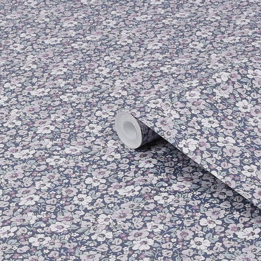 Libby Wallpaper - Purple - Laura Ashley - 119867Wallpaper199