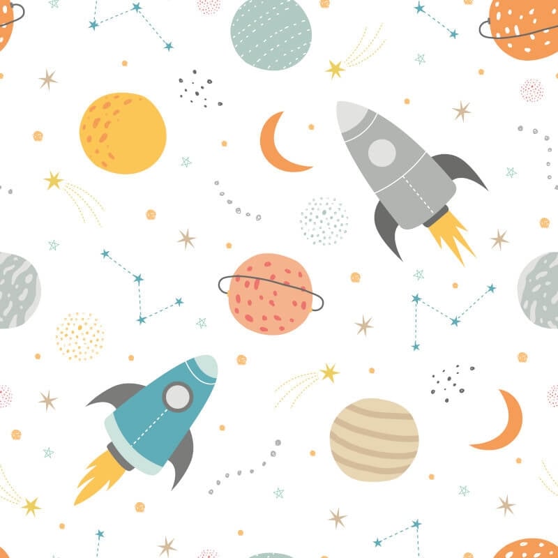 Lift Off Wallpaper - Ginger/Denim - Hoopla Walls - HWA1306WWallpaper199