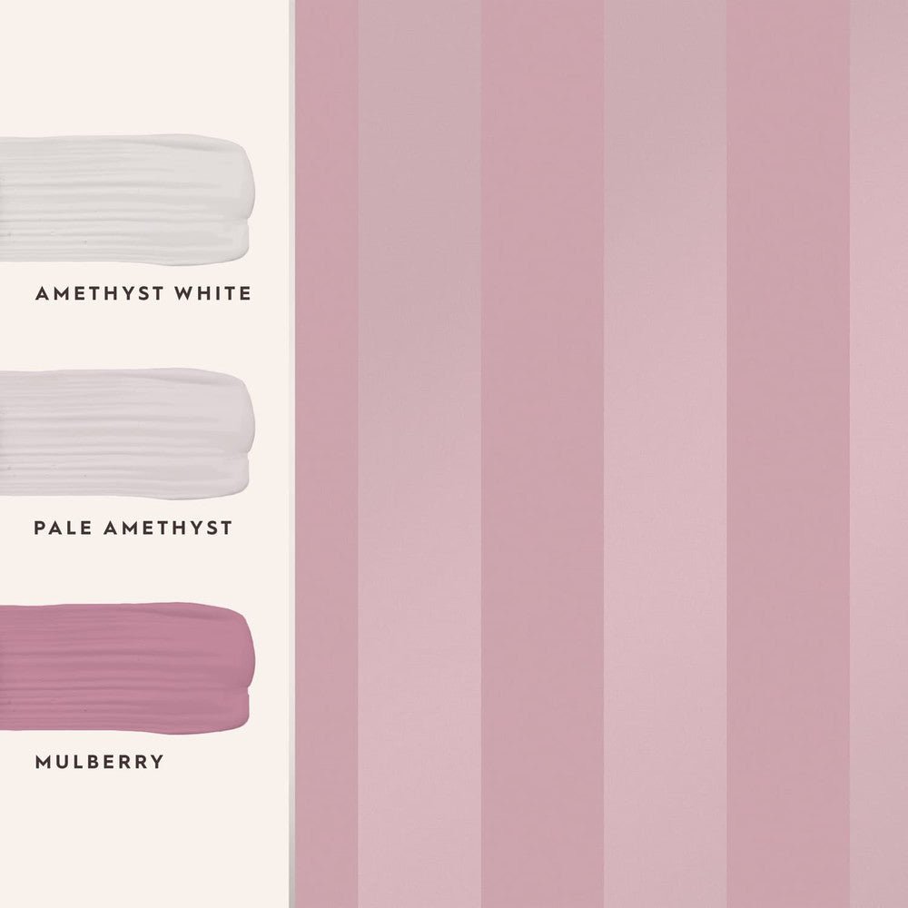 Lille Pearlescent Stripe Wallpaper - Mulberry Purple - Laura Ashley - 118477Wallpaper199