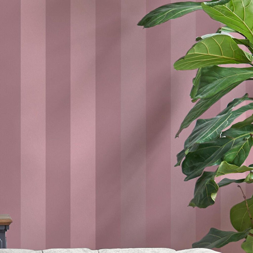 Lille Pearlescent Stripe Wallpaper - Mulberry Purple - Laura Ashley - 118477Wallpaper199