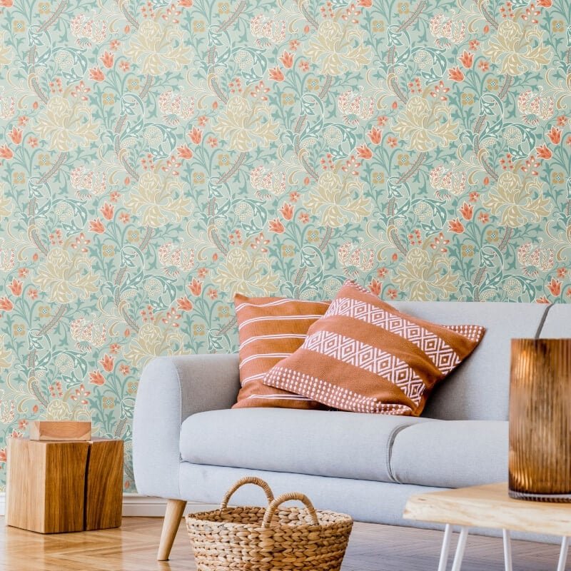 Lily Ogee Wallpaper - Duckegg Blue - Hoopla Walls - HWA1127WWallpaper199