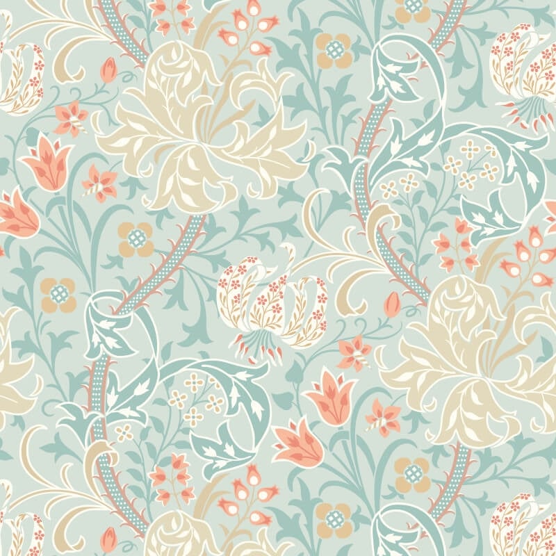 Lily Ogee Wallpaper - Duckegg Blue - Hoopla Walls - HWA1127WWallpaper199
