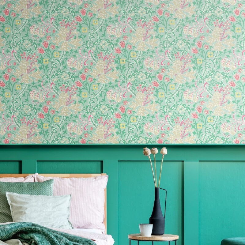 Lily Ogee Wallpaper - Mint Green - Hoopla Walls - HWA1128WWallpaper199
