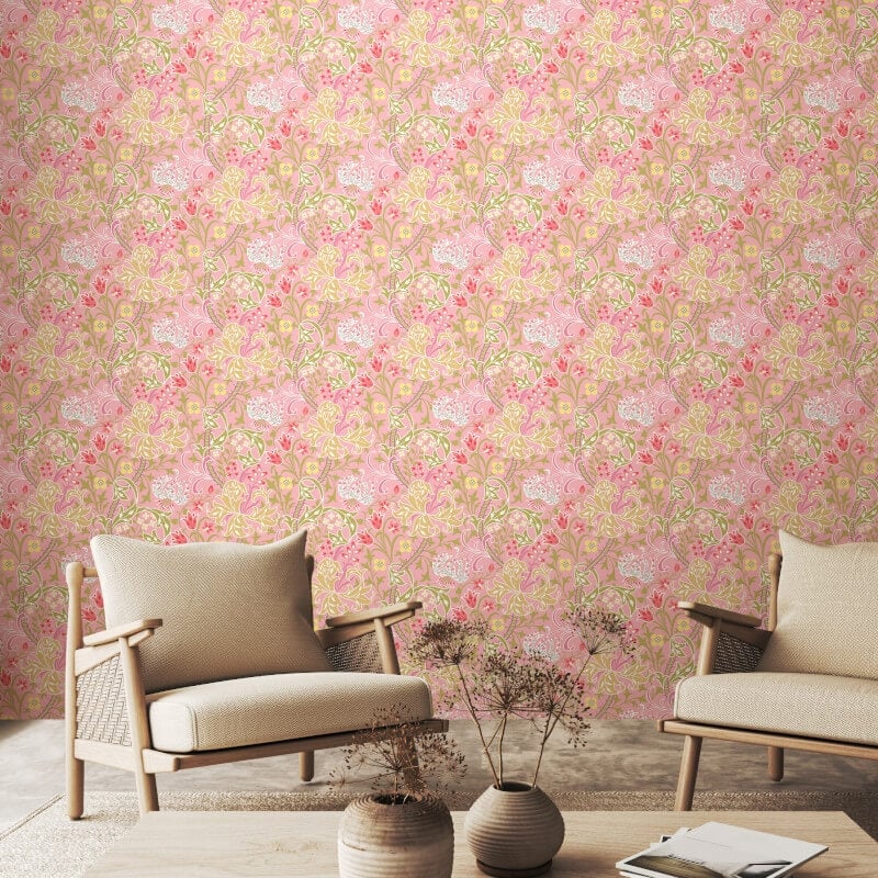 Lily Ogee Wallpaper - Rose Pink - Hoopla Walls - HWA1129WWallpaper199