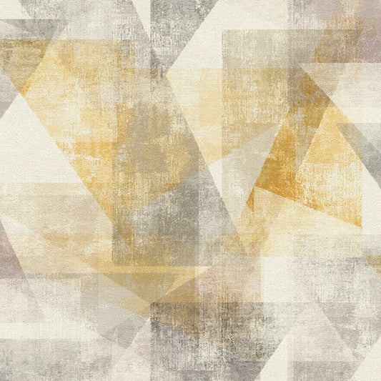 Linares Geometric Wallpaper - Yellow - Rasch - 617948Wallpaper199