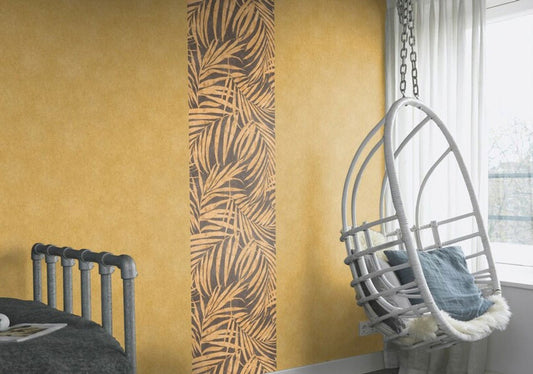 Linares Leaves Wallpaper - Cream & Taupe - Rasch - 617412Wallpaper199