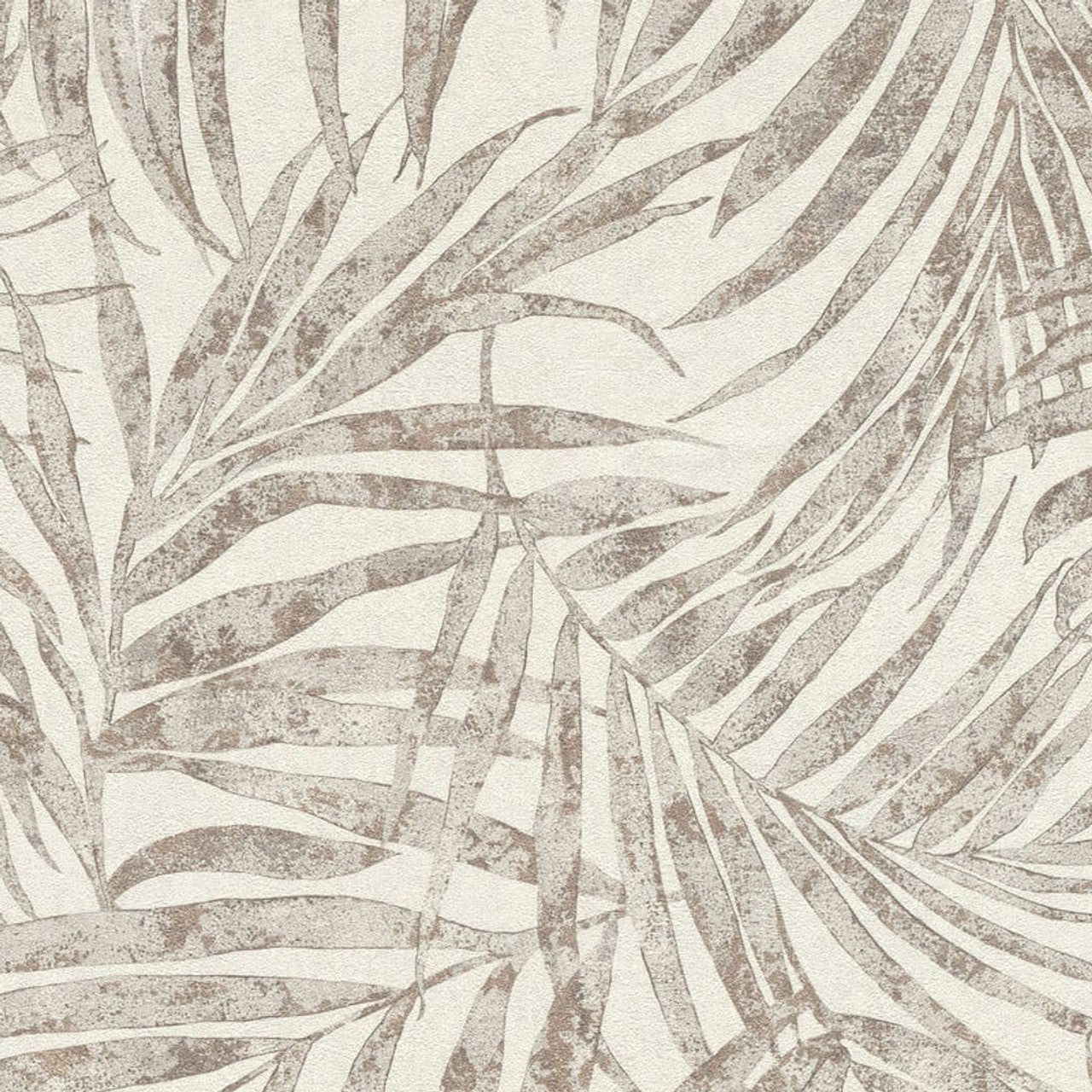 Linares Leaves Wallpaper - Cream & Taupe - Rasch - 617412Wallpaper199