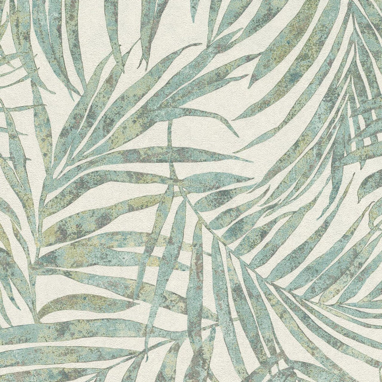 Linares Leaves Wallpaper - Green & Cream - Rasch - 617443Wallpaper199