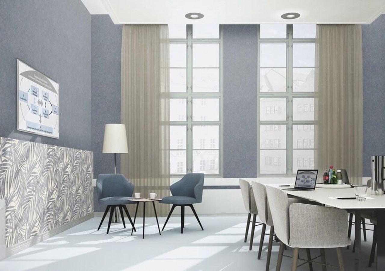 Linares Plain Wallpaper - Blue - Rasch - 617146Wallpaper199