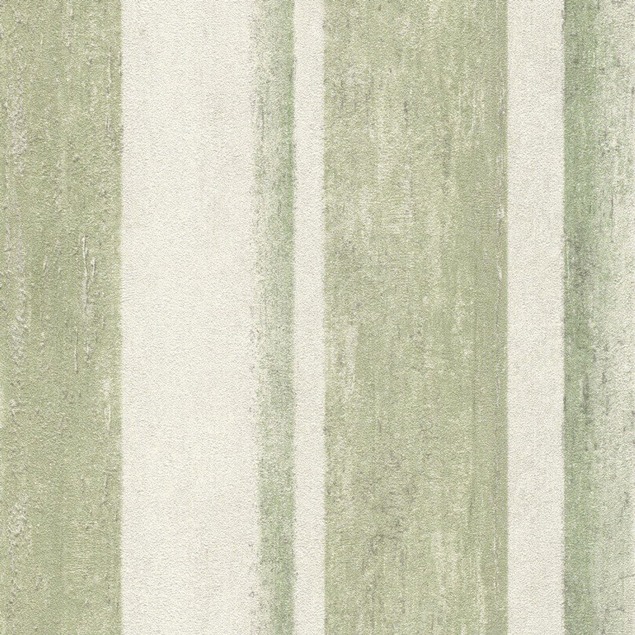 Linares Stripe Wallpaper - Green & Cream - Rasch - 617771Wallpaper199