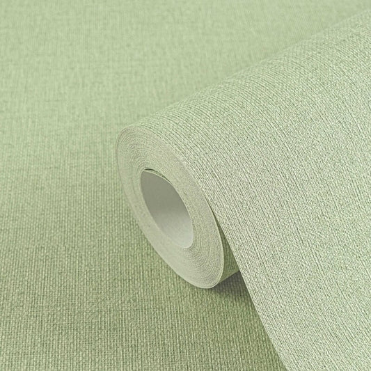 Linen Effect Texture Wallpaper - Light Green - Michalsky Living - 39988-6Wallpaper199