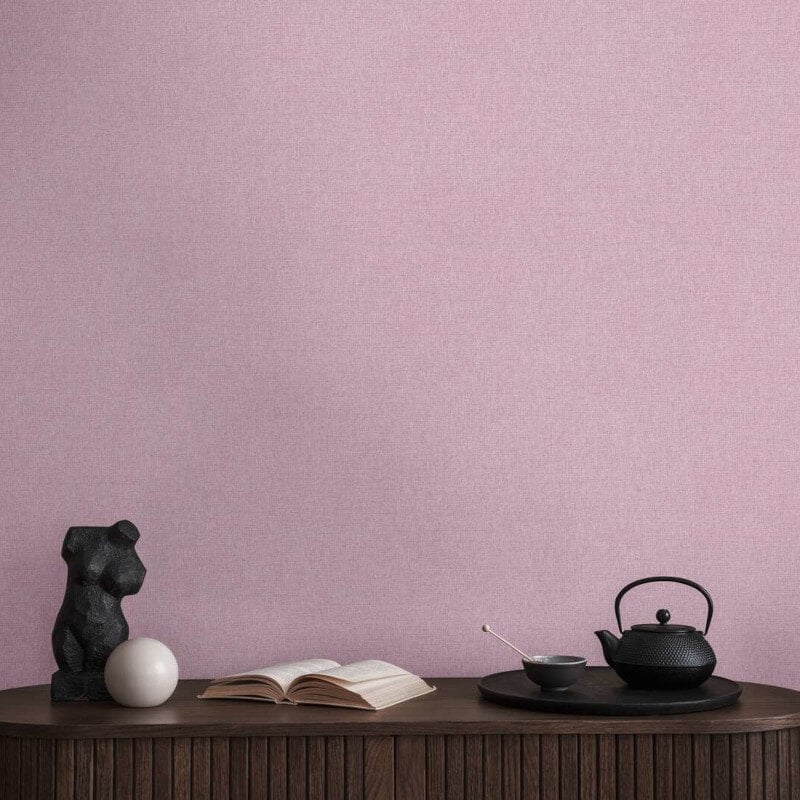 Linen Effect Texture Wallpaper - Pink - Michalsky Living - 39988-2Wallpaper199