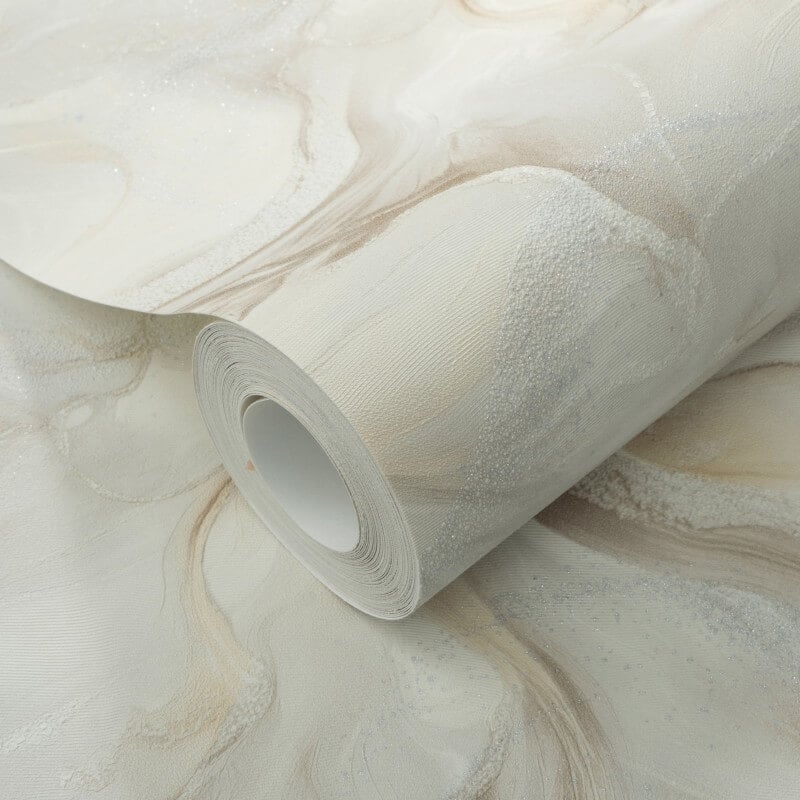 Liquid Aura Floral Metallic Wallpaper - Light Taupe - Erismann - 10514 - 38Wallpaper199