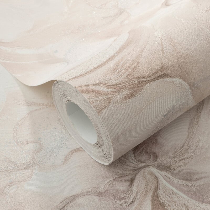 Liquid Aura Floral Metallic Wallpaper - Pink - Erismann - 10514 - 05Wallpaper199
