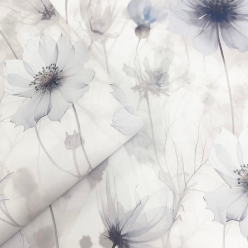 Lissa Flower Metallic Wallpaper - Blue - Muriva - 215502Wallpaper199