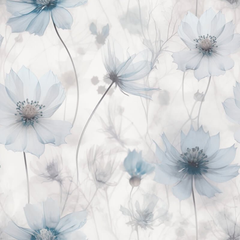 Lissa Flower Metallic Wallpaper - Blue - Muriva - 215502Wallpaper199